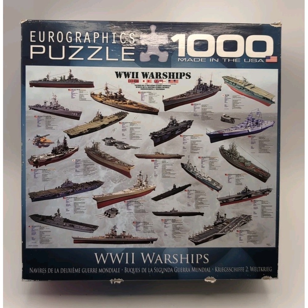 Eurographics 1000 WWII WARSHIPS, Midway Bismarck Yorktown Lexington NC‎ NJ EUC